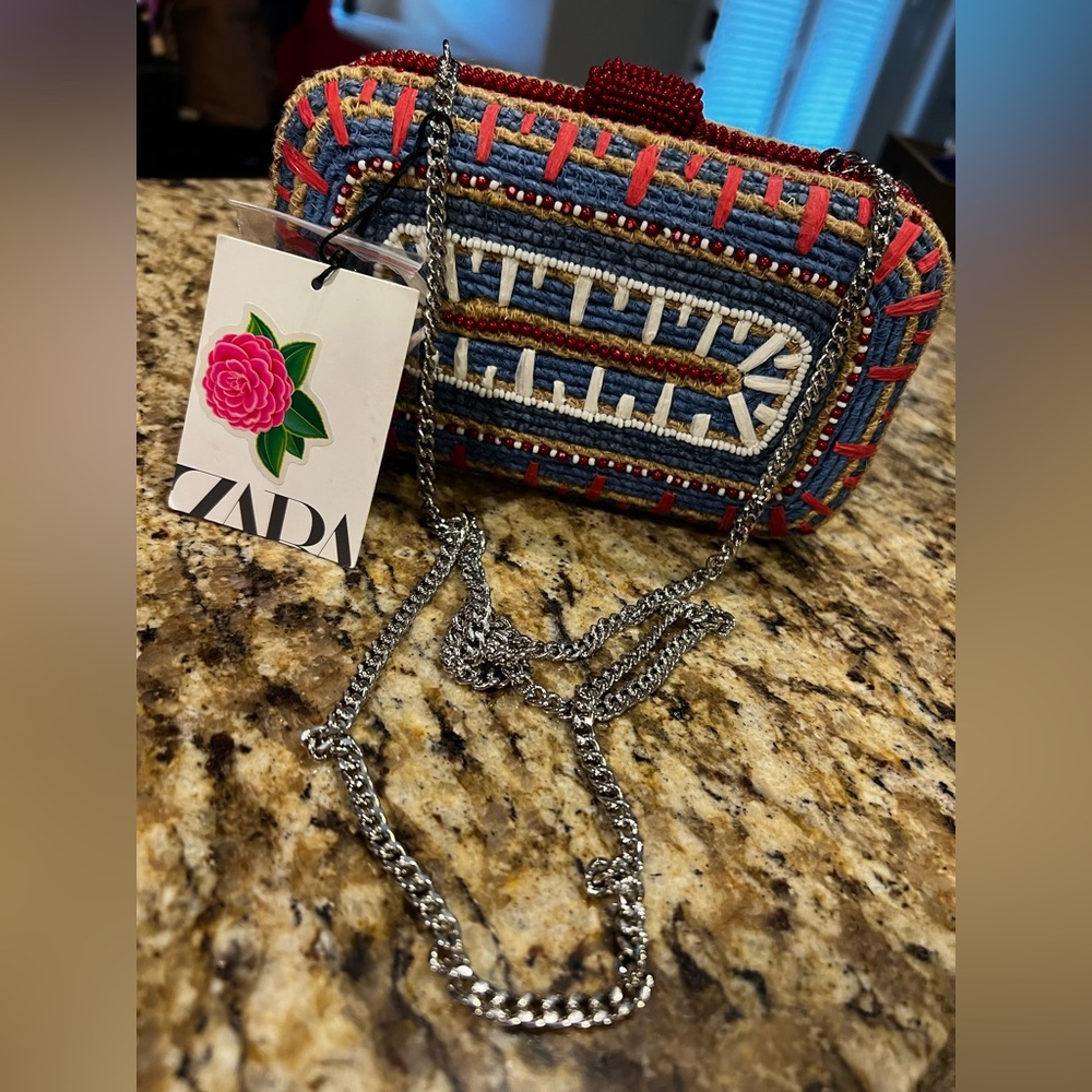 Brand New Zara beaded clutch
